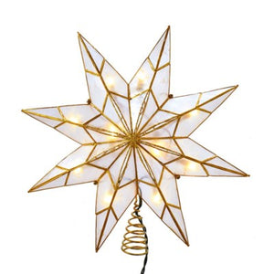 Tree Topper Star Capiz Gold 10/L 8pt (UL3149)