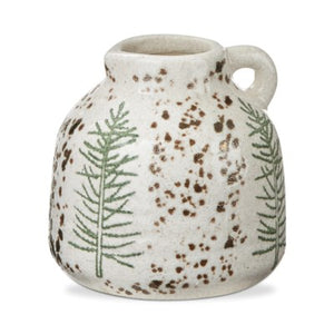Vase Pine Tree Wh Sm (G18468)