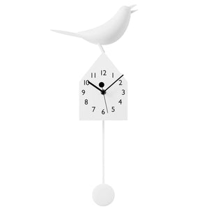 Motion Birdhouse Clock White