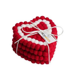 Coasters Modwool Heart 5" set/4