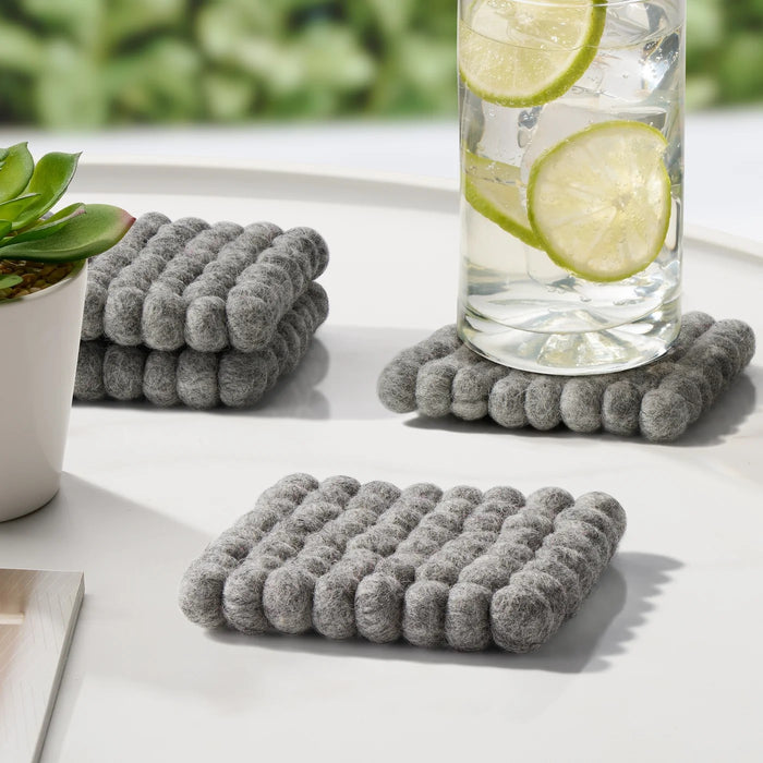 Coasters Modwool Sq Grey set/4