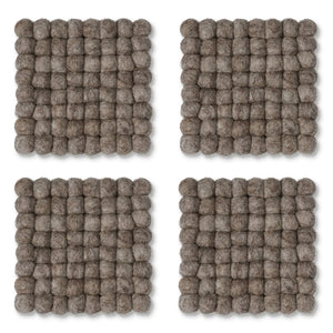 Coasters Modwool Sq Light Brown set/4