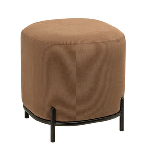 Corduroy Brown Apholstered Pender Stool 17"