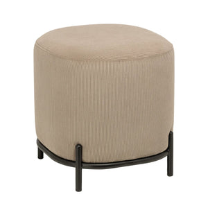 Corduroy Taupe Apholstered Pender Stool 17"