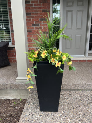 Spring Planter Hibiscus all UV protected faux I