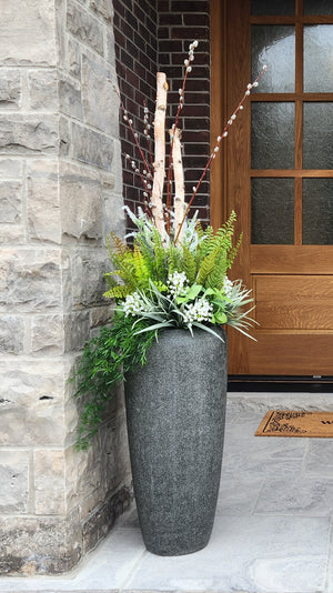 Spring Woodland Planter all faux  A