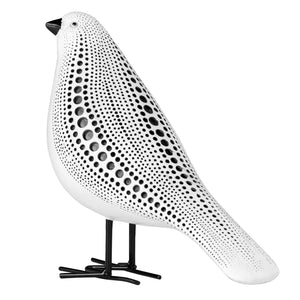 Debossed Dotted Standing Bird - White-Not Just For The Garden | Metal Art | Décor for Homes, Walls and Gardens | Furniture | Custom Garden Planters and Flower Arrangements | Gifts | Best in KW