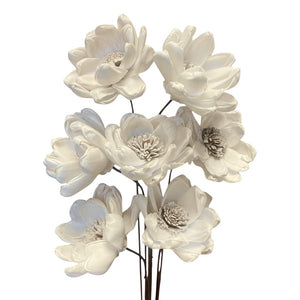 Poppy Flower White 17" (01-1322BD)