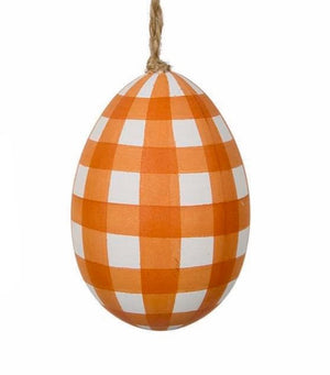 Easter Egg Gingham Hanging Orange