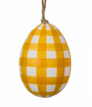 Easter Egg Gingham Hanging Yellow