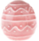 Egg Porcelain Egg Pattern Pink (FUD22142)