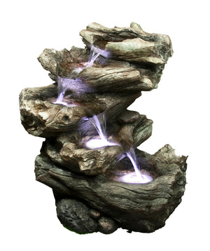 Fountain Logs 4-Level W LED (79505)