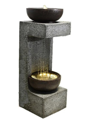 Fountain Resin Large Rainfall w Bowl LED
