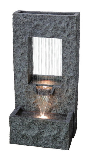 Fountain Resin Large Rectangular Waterfall wwLED