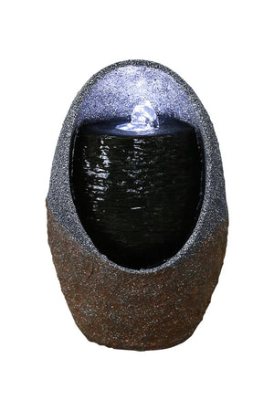 Fountain Resin Tabletop Bubbling with Cool White LED Lights