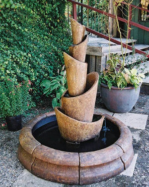 Oval Quintet Concrete Fountain 57"