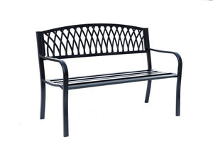 Garden Bench Diamonds Black