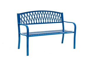 Garden Bench Diamonds Blue