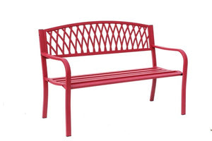 Garden Bench Diamonds Red