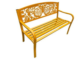 Garden Bench Butterfly Backrest - Yellow