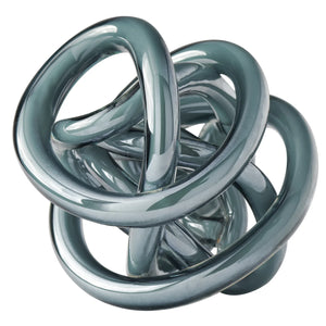 Orbit Glass Knot Decor Ball - Grey Opaque - Various Sizes-Not Just For The Garden | Metal Art | Décor for Homes, Walls and Gardens | Furniture | Custom Garden Planters and Flower Arrangements | Gifts | Best in KW