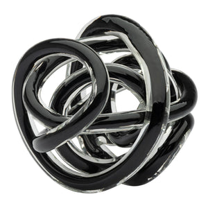 Orbit Glass Knot Decor Ball - Black - Various Sizes-Not Just For The Garden | Metal Art | Décor for Homes, Walls and Gardens | Furniture | Custom Garden Planters and Flower Arrangements | Gifts | Best in KW