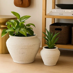 Planter Ficonstone Pot with Lines (02-780-07)