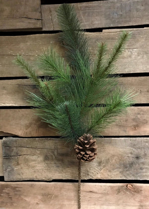 Pine Long Needle and Cone 30" Spray (81739)