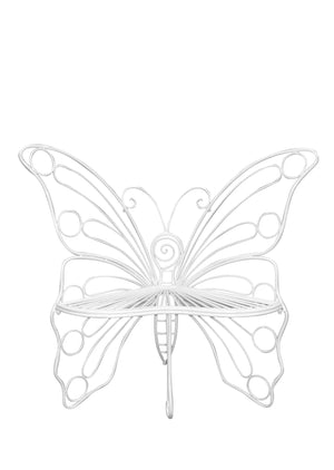 Metal Garden Chair Butterfly White
