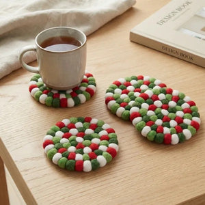 Coaster ModWool Rd/Gr/Wh 8" Set 4 (910799L)