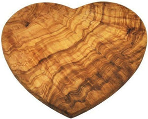 Cutting Board Heart Serving Board/Hot Plate Olive Wood 9" (OG-CBHOW)