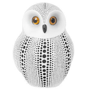 Owl Debossed Dotted Resin Wh