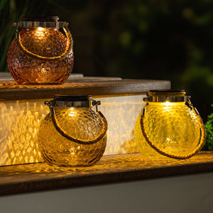 Solar Lantern Textured Glass