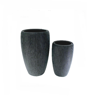 Planter Polystone Round Tapered w Insert-Not Just For The Garden | Metal Art | Décor for Homes, Walls and Gardens | Furniture | Custom Garden Planters and Flower Arrangements | Gifts | Best in KW