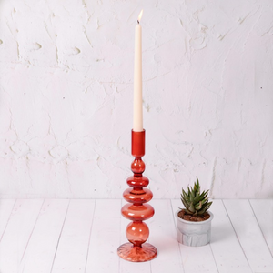 Wisteria Candleholder - Red-Not Just For The Garden | Metal Art | Décor for Homes, Walls and Gardens | Furniture | Custom Garden Planters and Flower Arrangements | Gifts | Best in KW