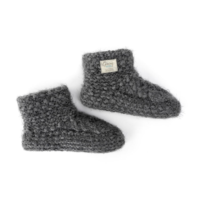 The Giving Slipper Booties - Charcoal Large (9/10)