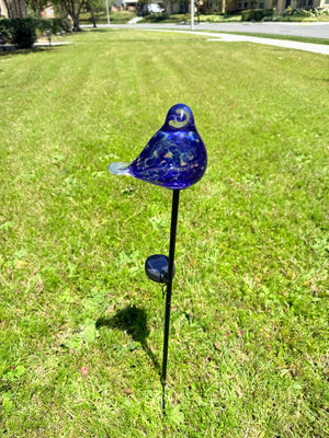 Solar Stake Bird Dark Blue (A400202-DB)