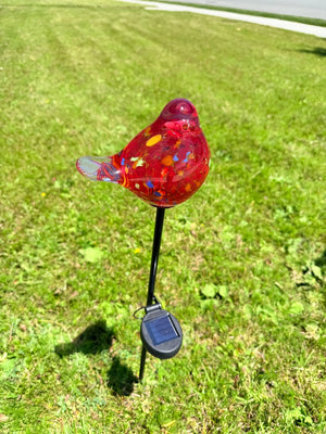 Solar Stake Bird White (A400202-R)