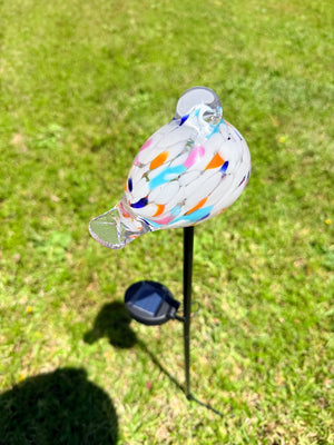 Solar Stake Bird White (A400202-W)