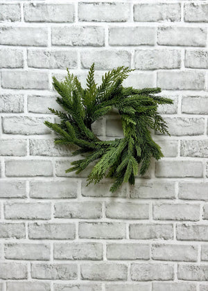 Spruce Cedar Candle Wreath 12" (81902)