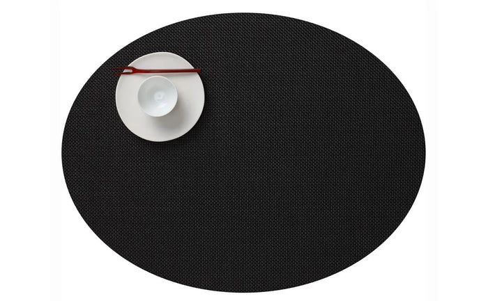 Placemat Chilewich Mini Basketweave Black Oval