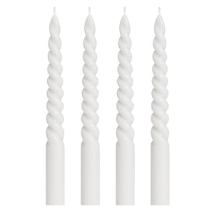 Twisted Taper Four Piece 9" Candle Set - White-Not Just For The Garden | Metal Art | Décor for Homes, Walls and Gardens | Furniture | Custom Garden Planters and Flower Arrangements | Gifts | Best in KW
