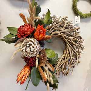 Sample Custom Wreath Design - Fall Variety w Mums