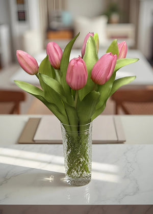 Tulip Bundle Formosa  Deep Blush Pink 12"