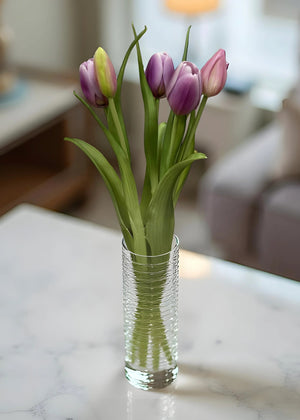 Tulip Bundle Lavender White 16"