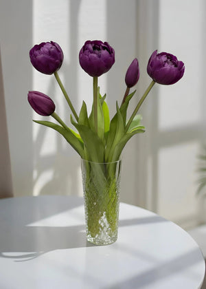 Tulip Bundle Fresh Touch Peony Purple 18"