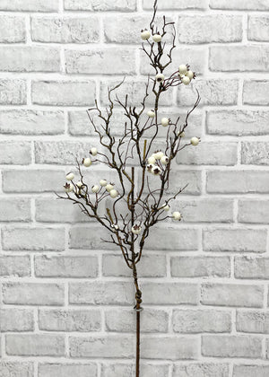 Berry Twiggy Spray matte white 35" (81983W)