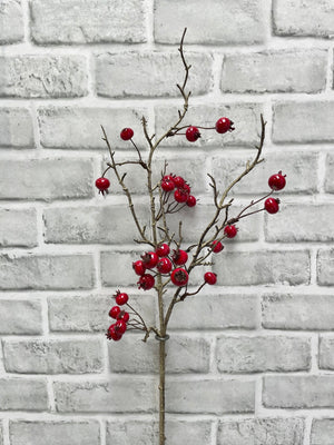 Berry Twiggy Spray Outdoor Shiny Red 31.5" (81991SHINYR)