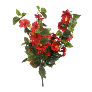 UV Protected Hanging Hibiscus Bush Red