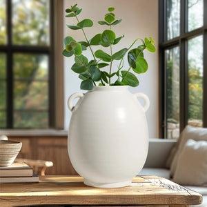 Vase Urn Capri Double Handle Matte White (904493C)